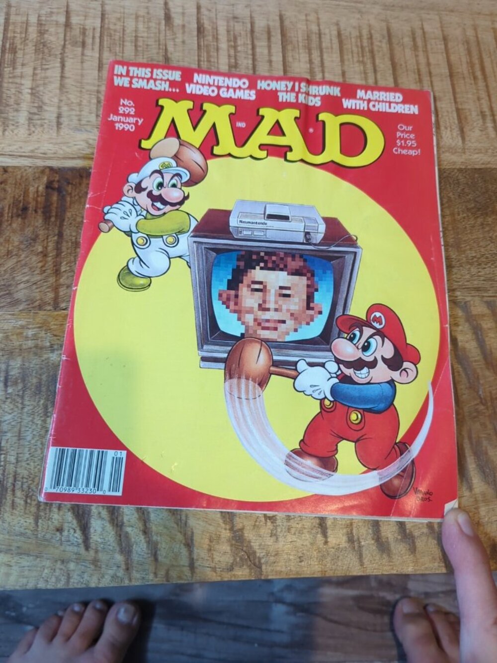 Mad Magazine 292 January 1990 Super Mario Brothers Nintendo Cover